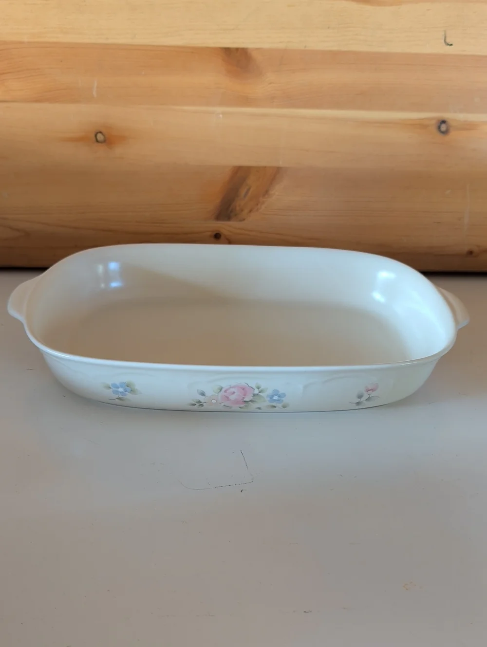 VTG. Pflaltzgraff Rectangle Tea Rose Casserole Dish. USA🌟